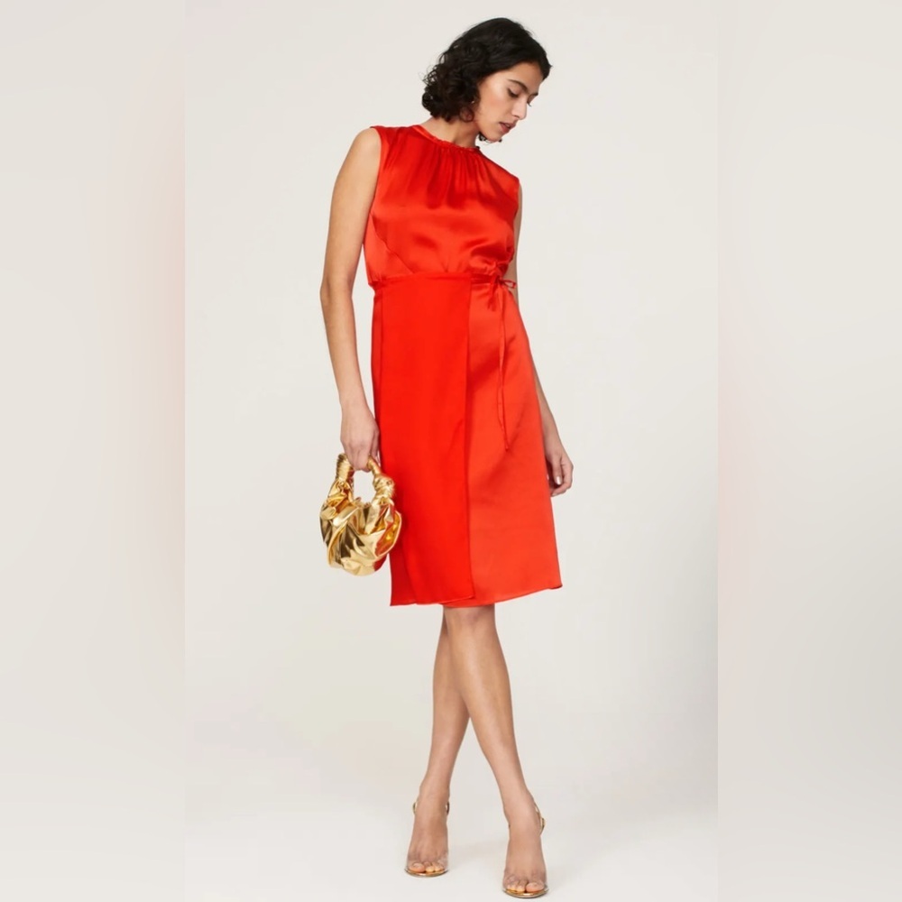 Atlein Tie Waist Shift Dress Size XS Wedding Guest